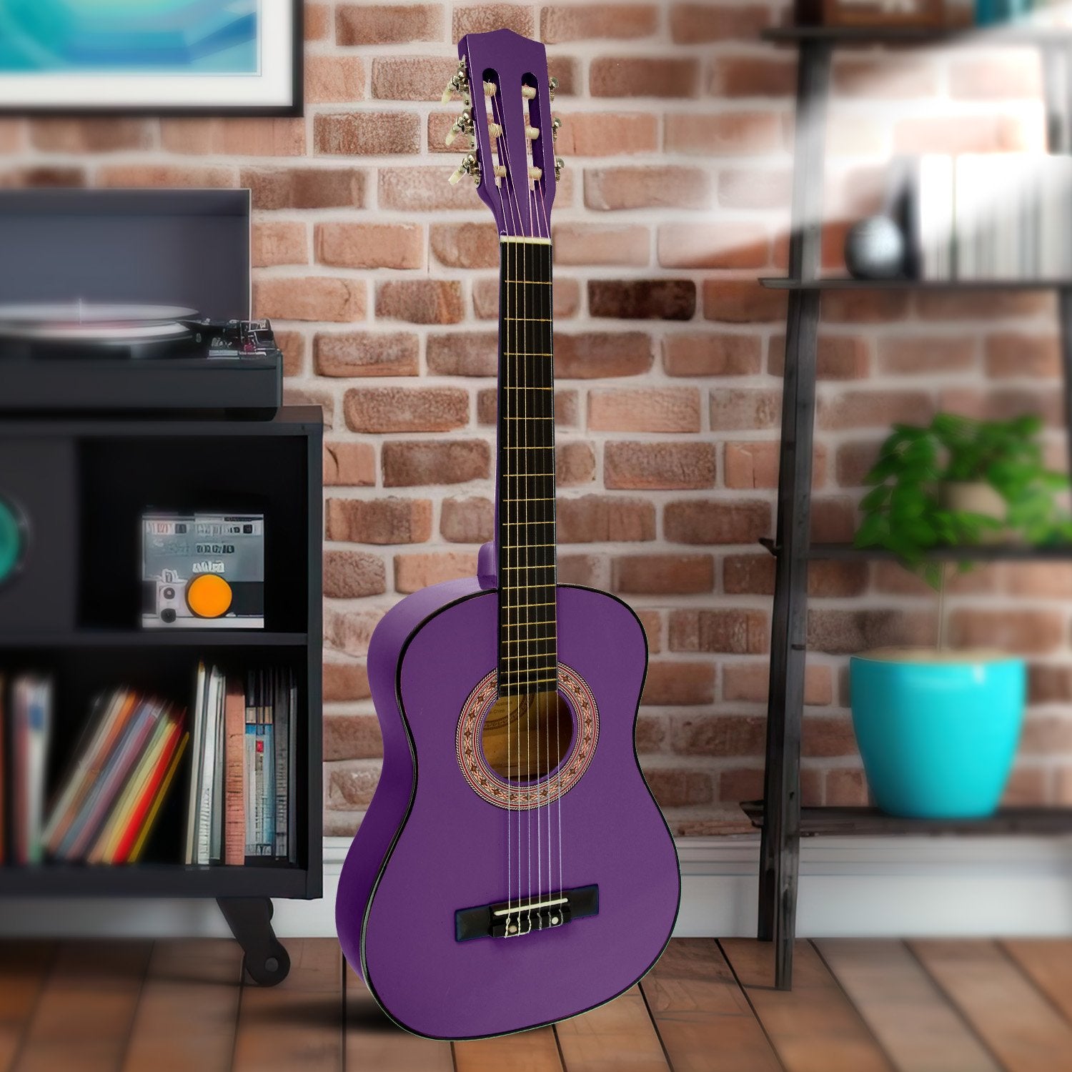 Karrera 34in Acoustic Children no cut Guitar - Purple - SILBERSHELL