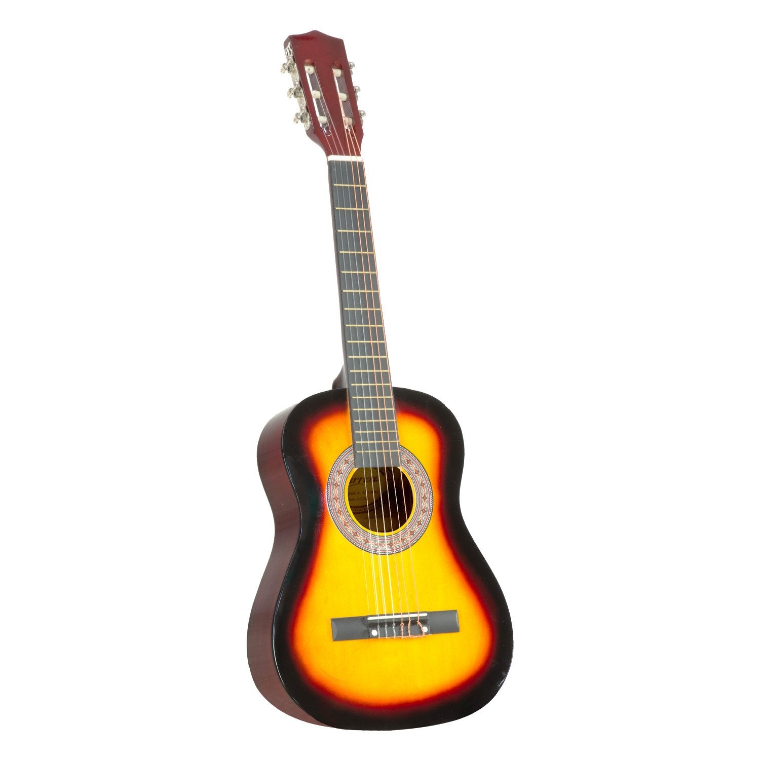 Karrera 34in Acoustic Wooden Childrens Guitar - Sunburst - SILBERSHELL
