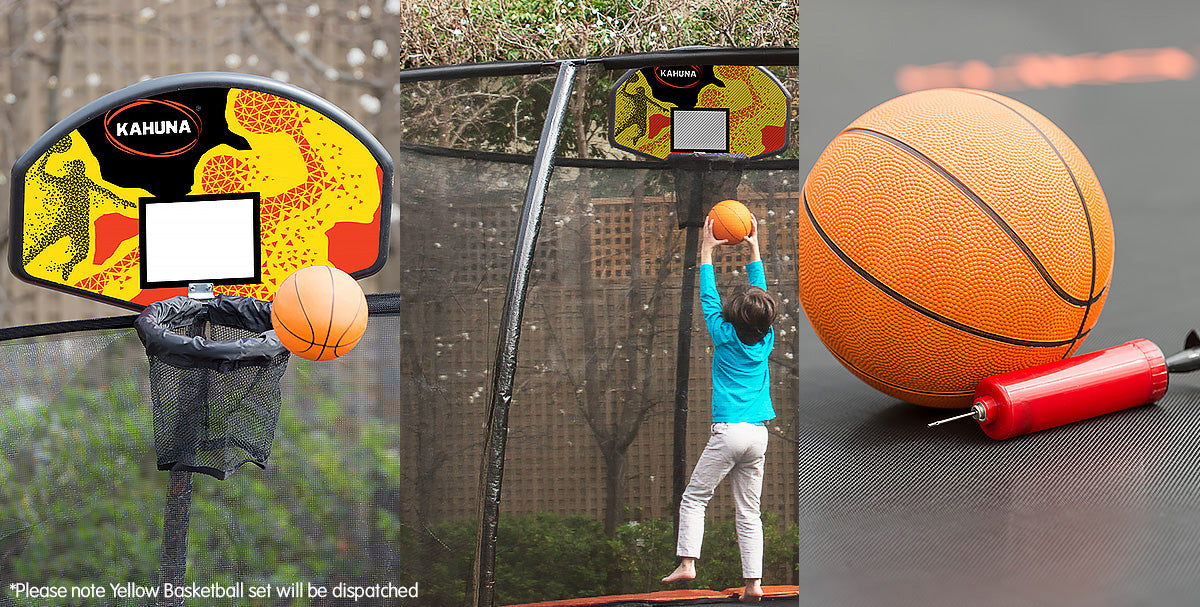 Kahuna Trampoline Basketball Ring Set with Mini Ball and Pump - SILBERSHELL