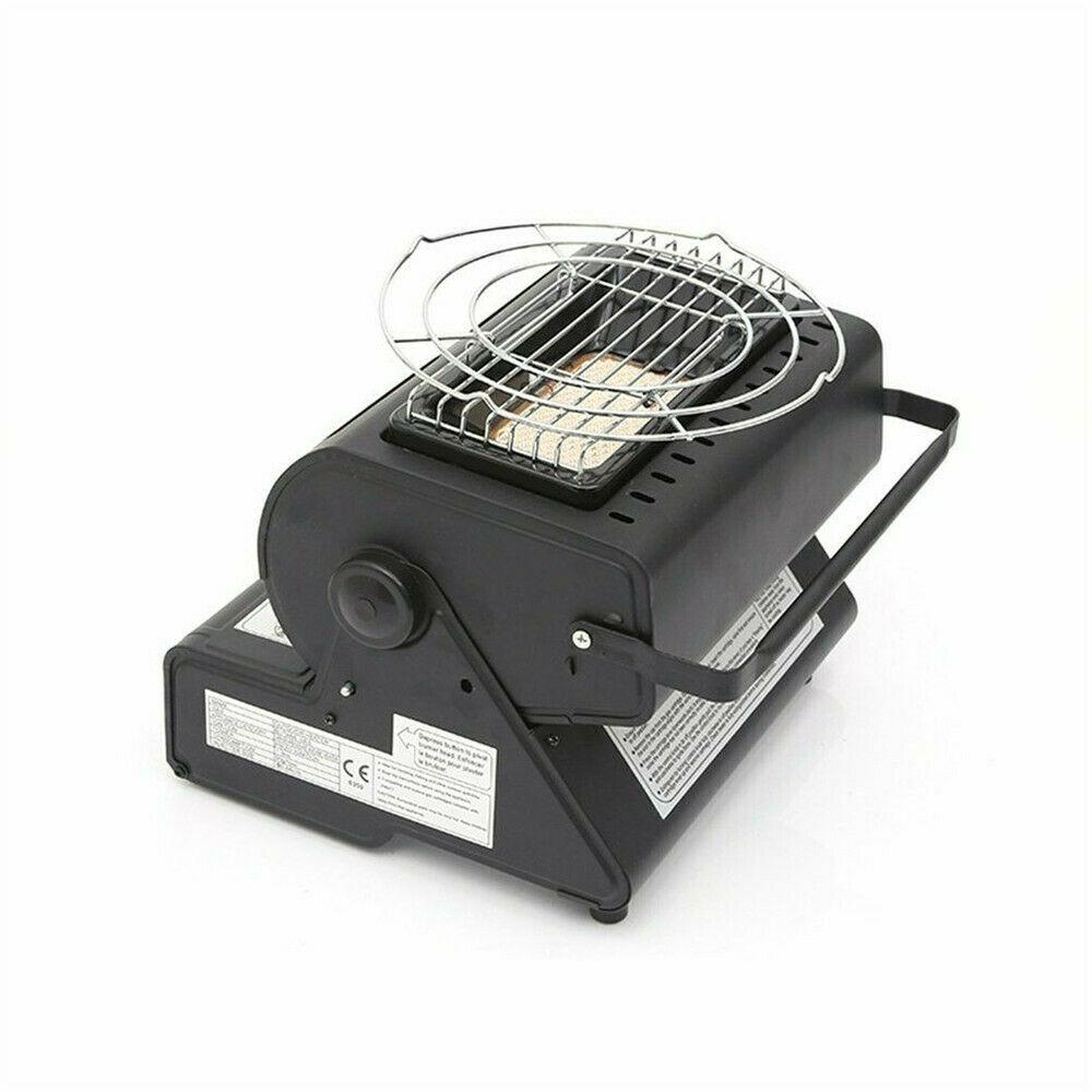 Portable Butane Gas Heater Camping Camp Tent Outdoor Hiking Camper Survival Black AU - SILBERSHELL
