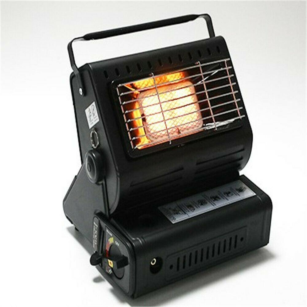 Portable Butane Gas Heater Camping Camp Tent Outdoor Hiking Camper Survival Black AU - SILBERSHELL