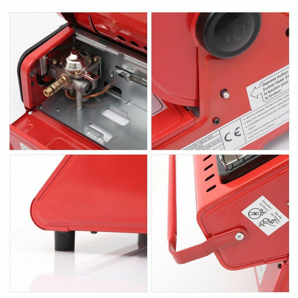 Portable Butane Gas Heater Camping Camp Tent Outdoor Hiking Camper Survival AU Red - SILBERSHELL