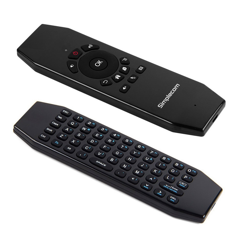 Simplecom RT150 2.4GHz Wireless Remote Air Mouse Keyboard with IR Learning - SILBERSHELL