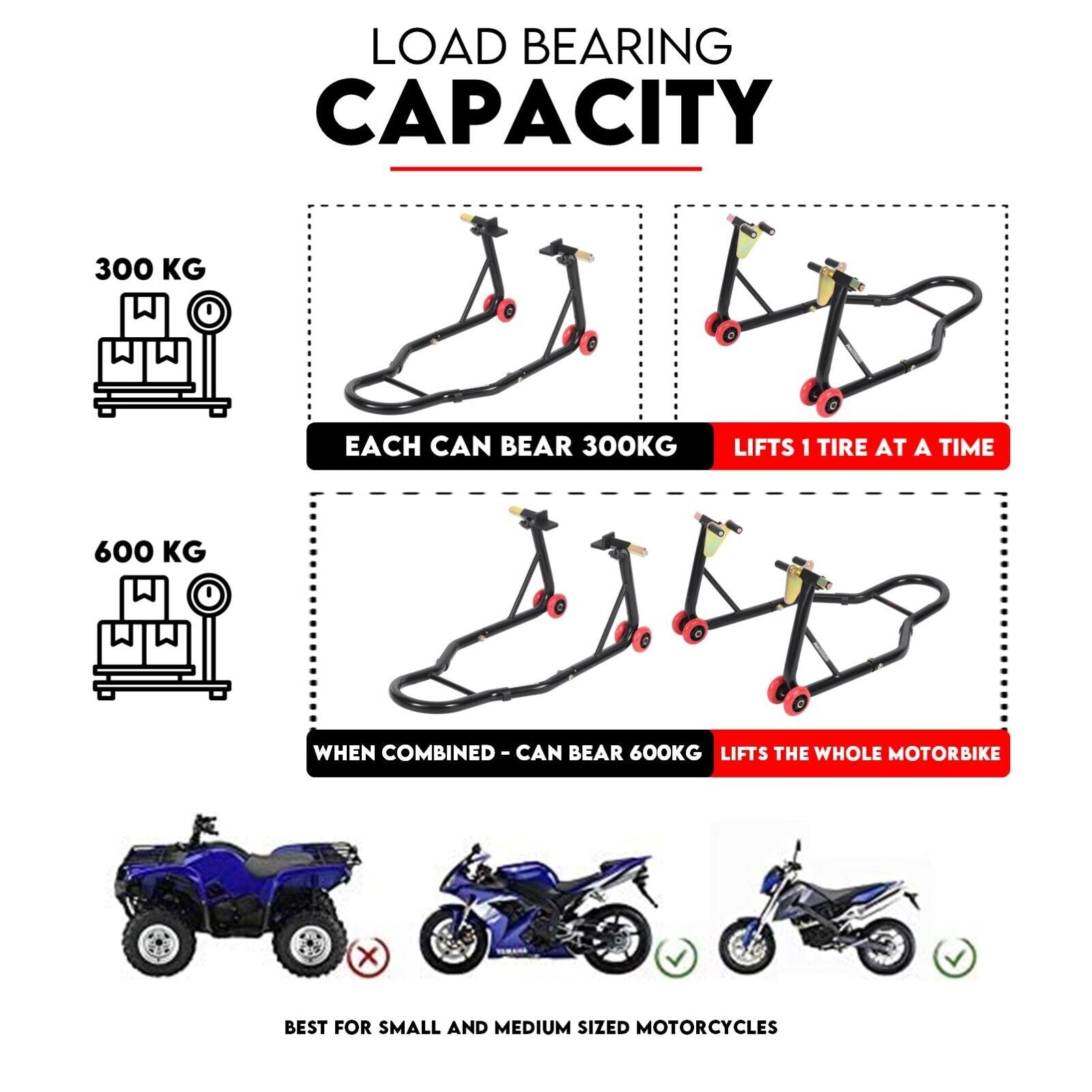 Motorcycle Stand Rear and Front - SILBERSHELL