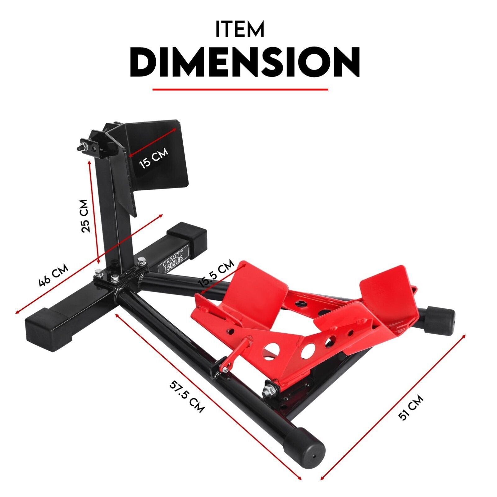 Heavy Duty Motorcycle Motorbike Stand Front Wheel Chock Trailer Transport - SILBERSHELL