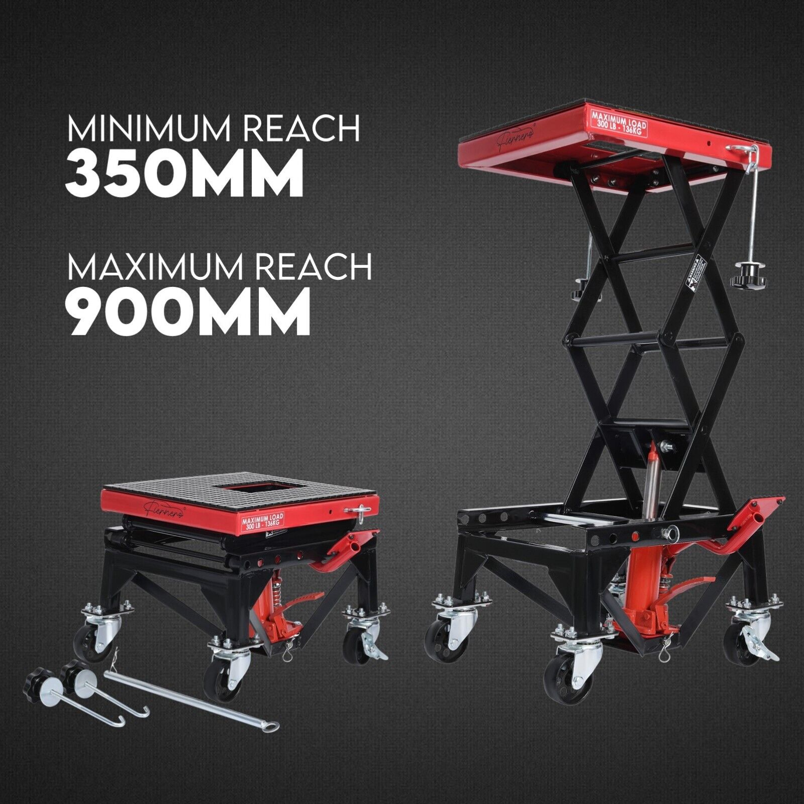 Motorcycle Scissor Lift Stand 135kg Hydraulic Motorbike Lifter Dirt Bike Jack - SILBERSHELL