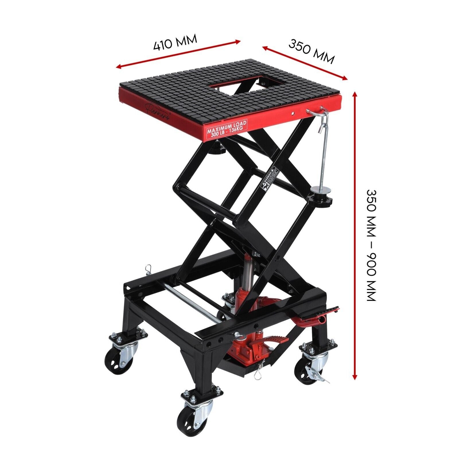 Motorcycle Scissor Lift Stand 135kg Hydraulic Motorbike Lifter Dirt Bike Jack - SILBERSHELL