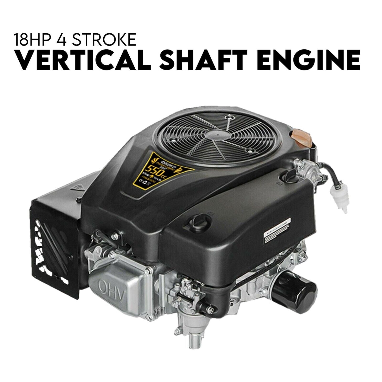 18HP Vertical Shaft Lawn Mower Engine Petrol Motor 4 Stroke OHV Ride On - SILBERSHELL