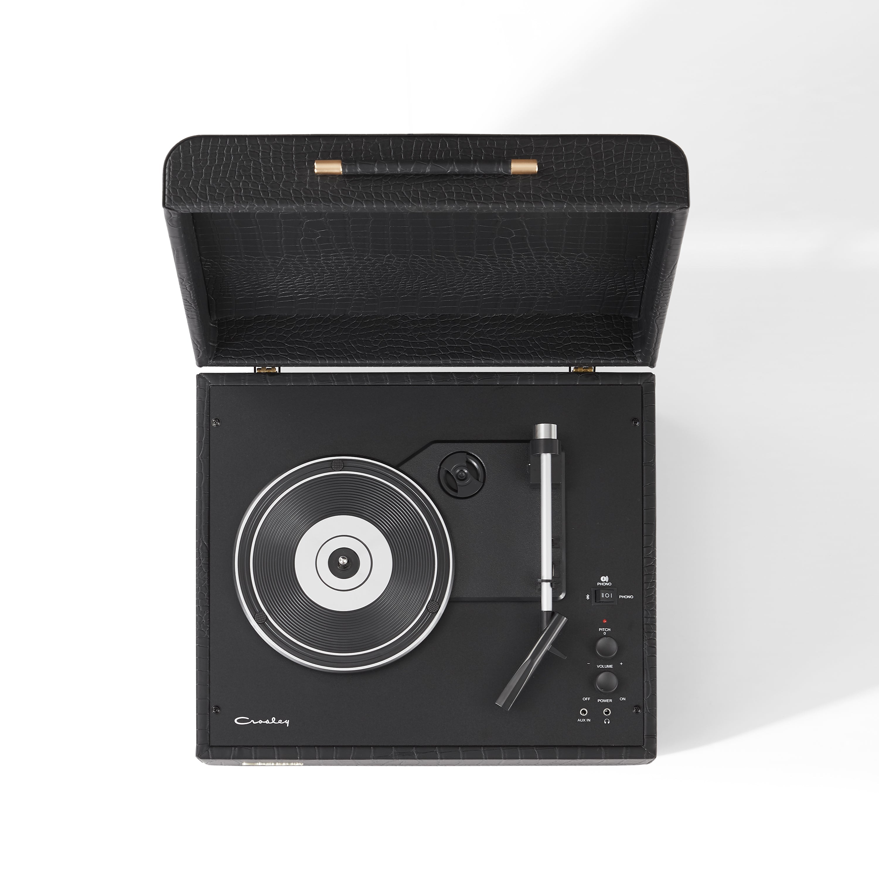 Crosley Mercury Turntable - Black + Bundled Majority D40 Bluetooth Speakers - Black - SILBERSHELL