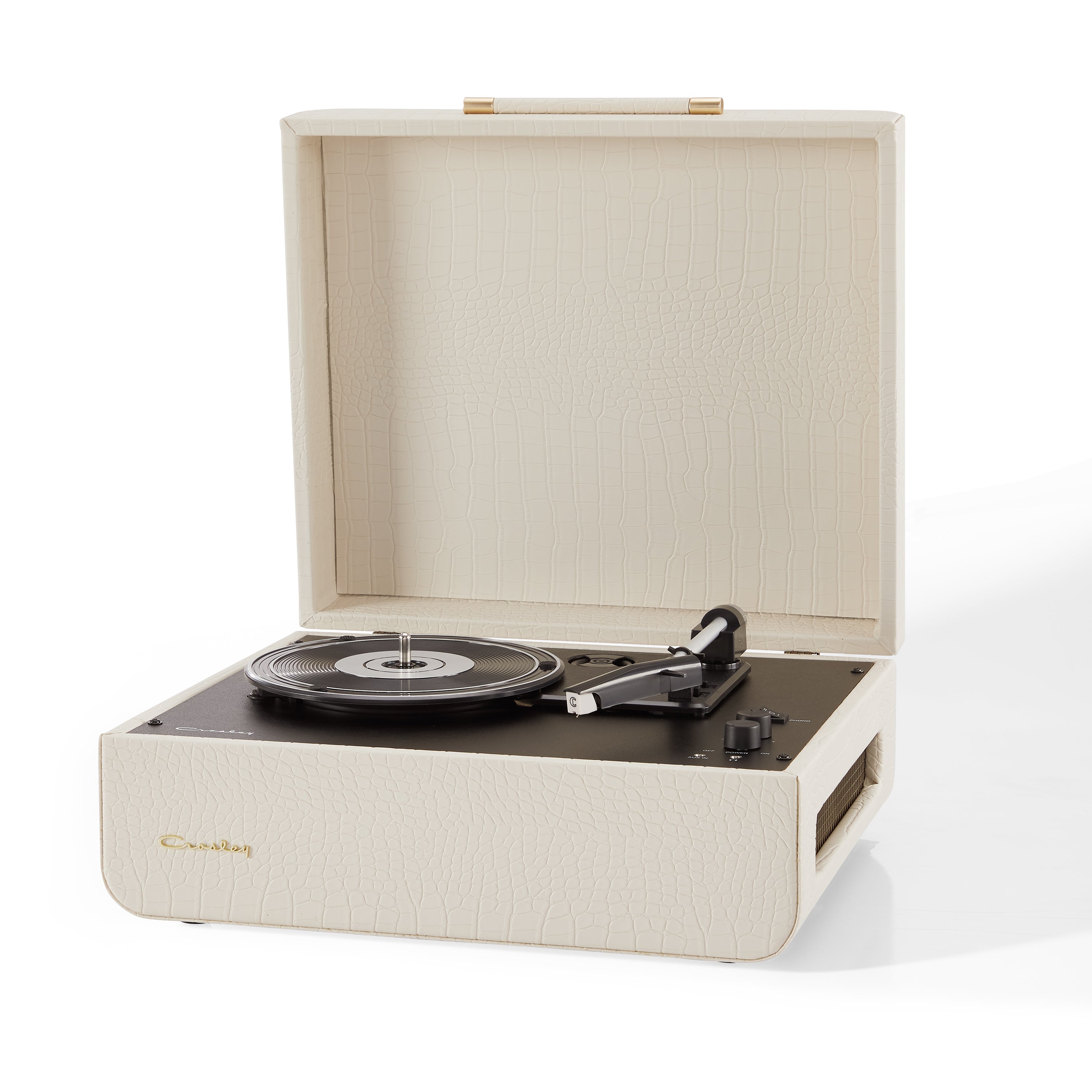 Crosley Mercury Turntable - Cream + Bundled Majority D40 Bluetooth Speakers - Black - SILBERSHELL