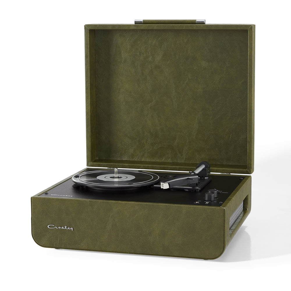 Crosley Mercury Turntable - Green + Crosley Entertainment Stand Bundle - SILBERSHELL