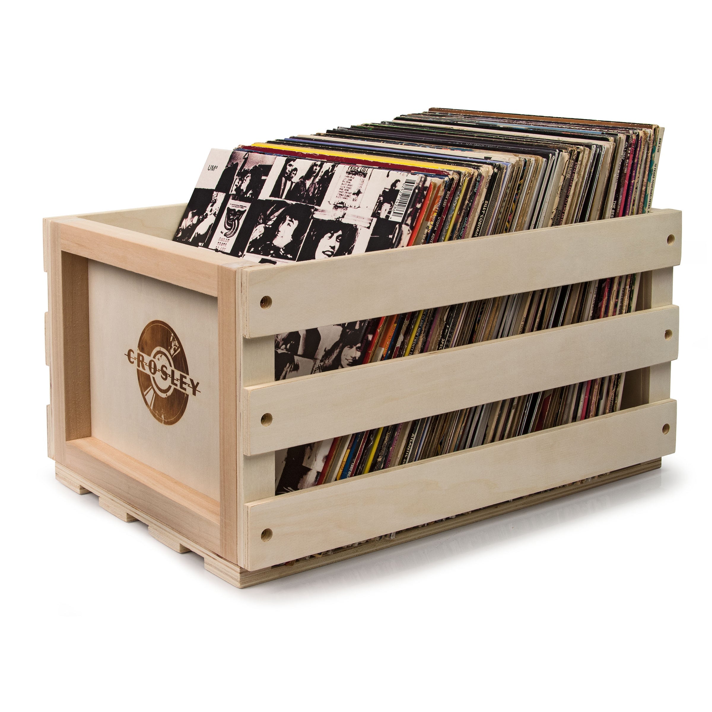 Crosley Voyager Floral - Bluetooth Portable Turntable  & Record Storage Crate - SILBERSHELL