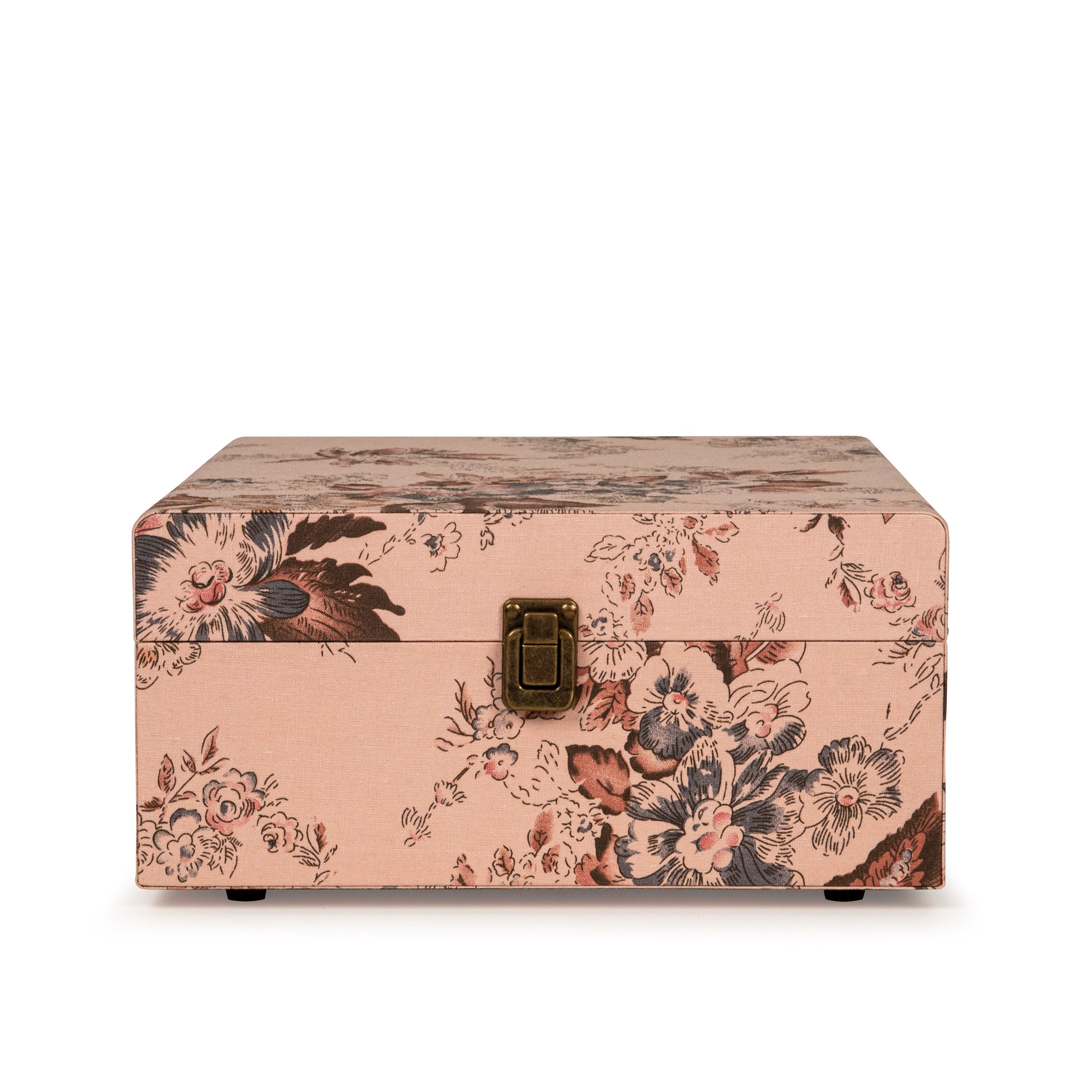 Crosley Voyager Floral - Bluetooth Portable Turntable  & Record Storage Crate - SILBERSHELL