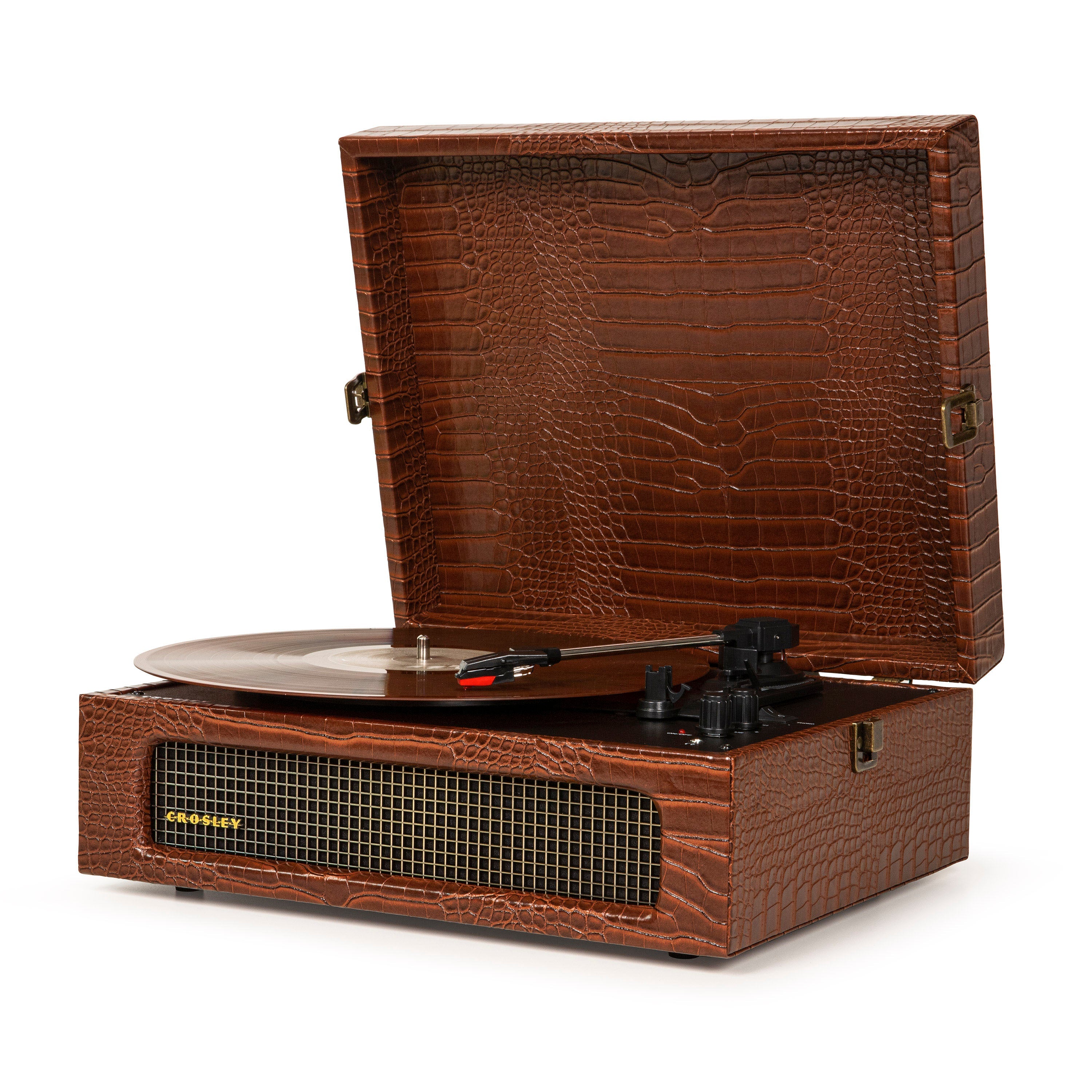 Crosley Voyager Brown Croc - Bluetooth Portable Turntable