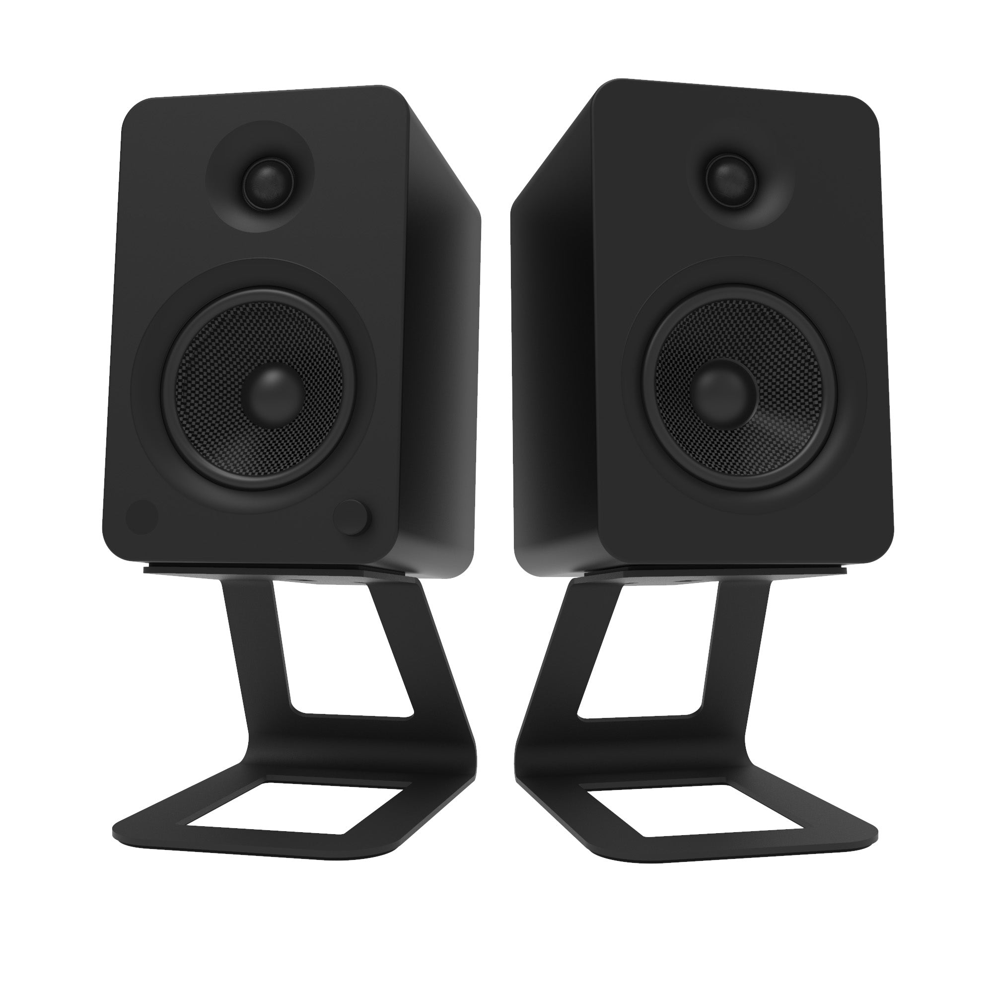 Kanto SE6 Elevated Desktop Speaker Stands for Large Speakers - Pair, Black