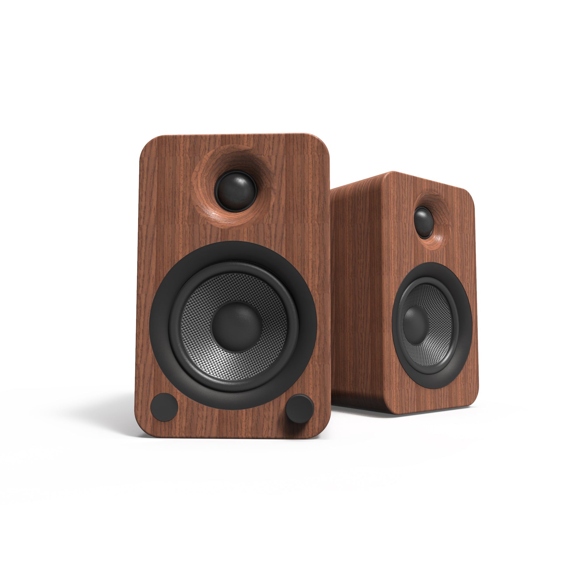 Kanto YU4 140W Powered Bookshelf Speakers with Bluetooth® and Phono Preamp - Pair, Walnut - SILBERSHELL