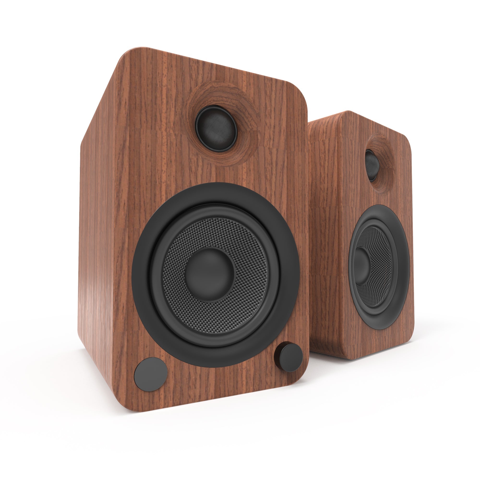 Kanto YU4 140W Powered Bookshelf Speakers with Bluetooth® and Phono Preamp - Pair, Walnut - SILBERSHELL