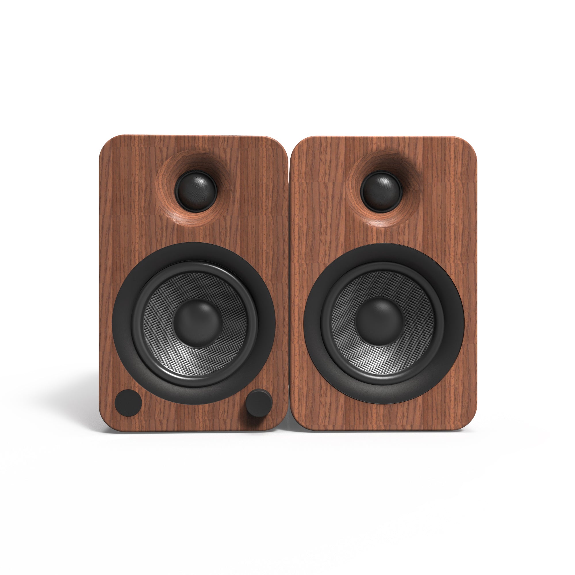 Kanto YU4 140W Powered Bookshelf Speakers with Bluetooth® and Phono Preamp - Pair, Walnut - SILBERSHELL