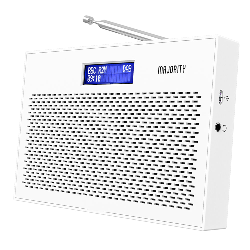 Majority Histon Compact DAB & FM Radio-White