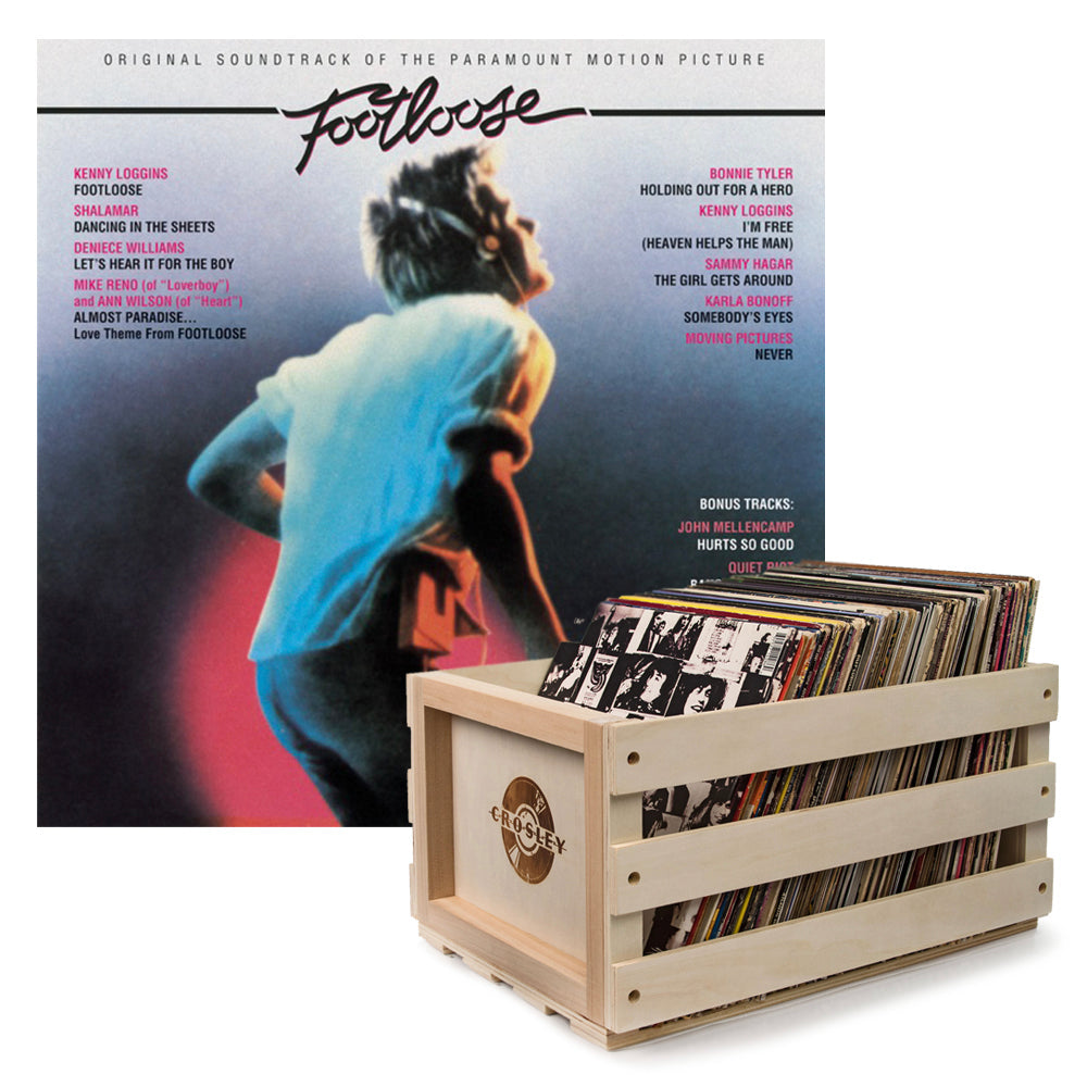 Crosley Record Storage Crate Footloose Vinyl Album Bundle - SILBERSHELL