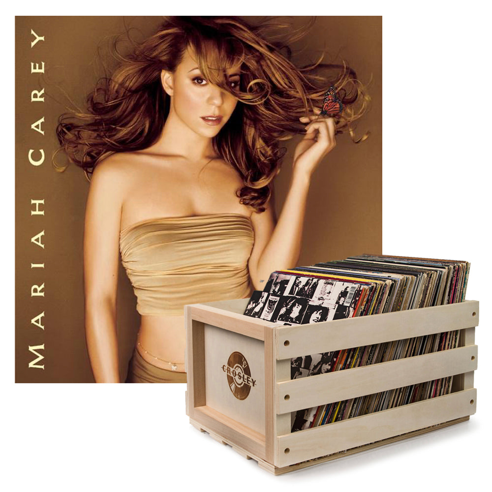 Crosley Record Storage Crate Mariah Carey Butterfly Vinyl Album Bundle - SILBERSHELL