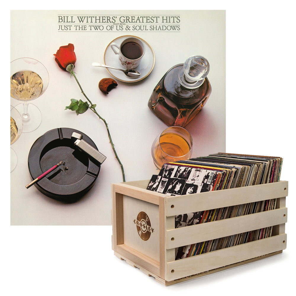 Crosley Record Storage Crate Bill Withers Greatest Hits Vinyl Album Bundle - SILBERSHELL