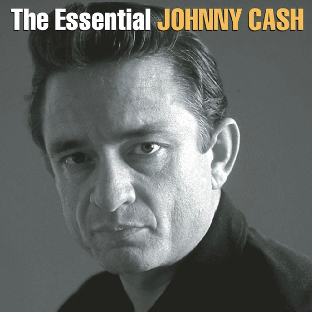 Crosley Record Storage Crate Johnny Cash The Essential Johnny Cash Vinyl Album Bundle - SILBERSHELL
