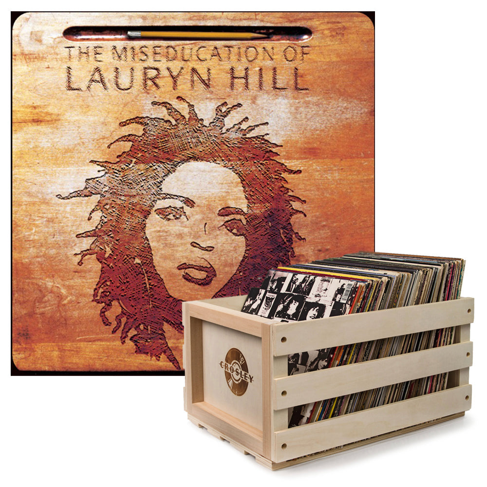 Crosley Record Storage Crate Lauryn Hill The Miseducation Of Lauryn Hill Vinyl Album Bundle - SILBERSHELL