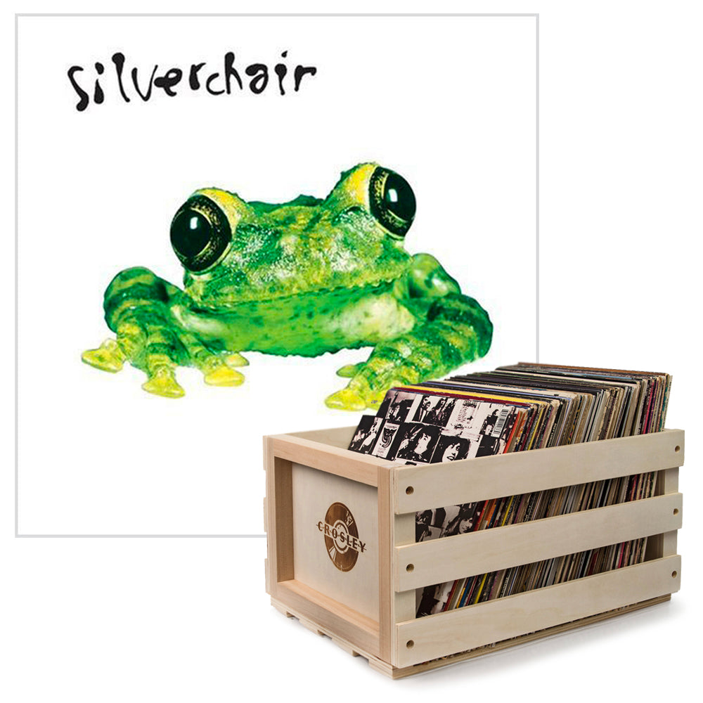 Crosley Record Storage Crate Silverchair Frogstomp Vinyl Album Bundle - SILBERSHELL