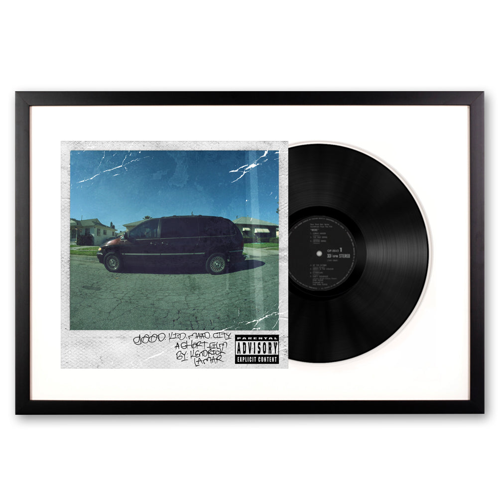 Framed Kendrick Lamar Good Kid, M.A.A.D City - Double Vinyl Album Art - SILBERSHELL