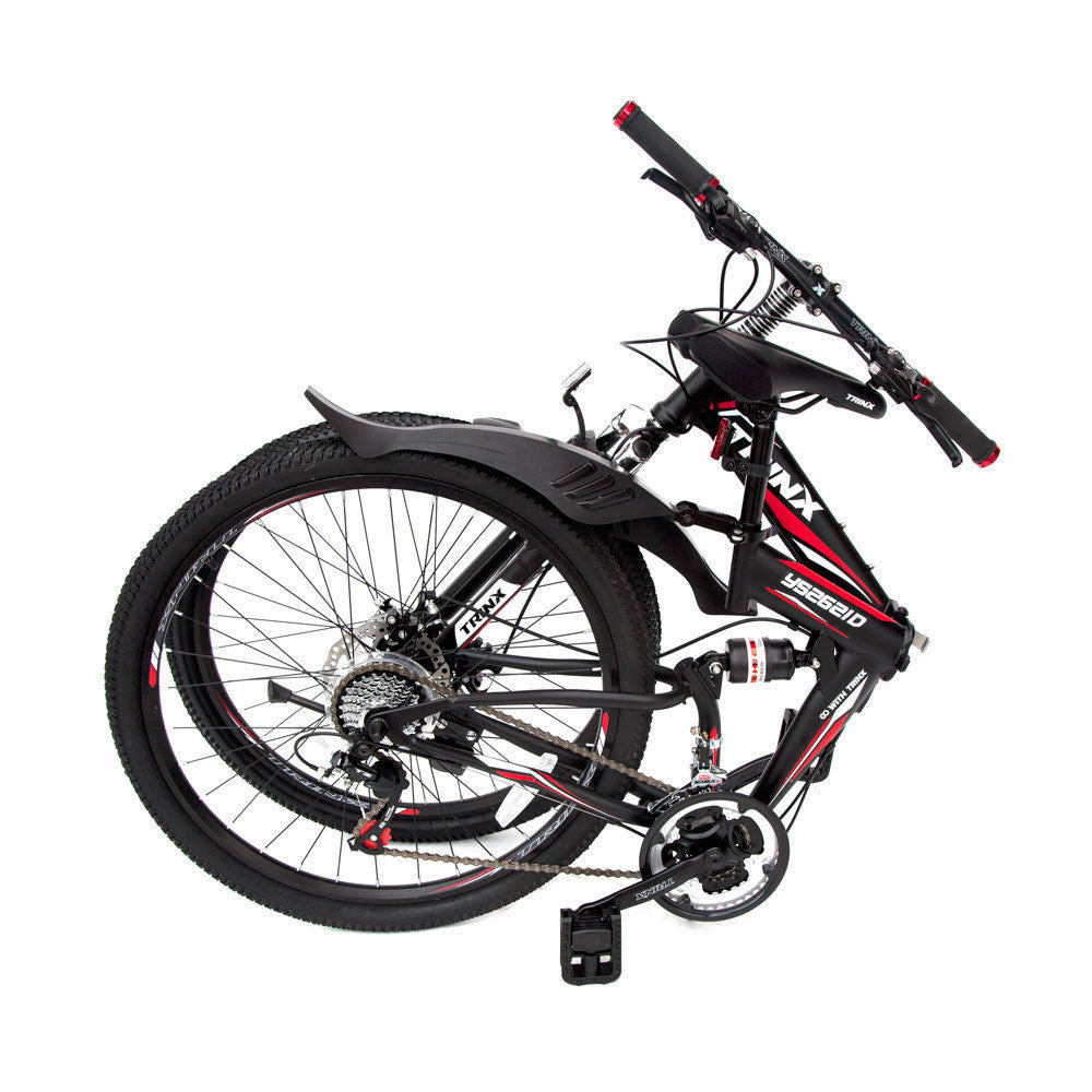 26 Folding Mountain Bicycle 21 Speed Shimano Foldable Bike Black Color