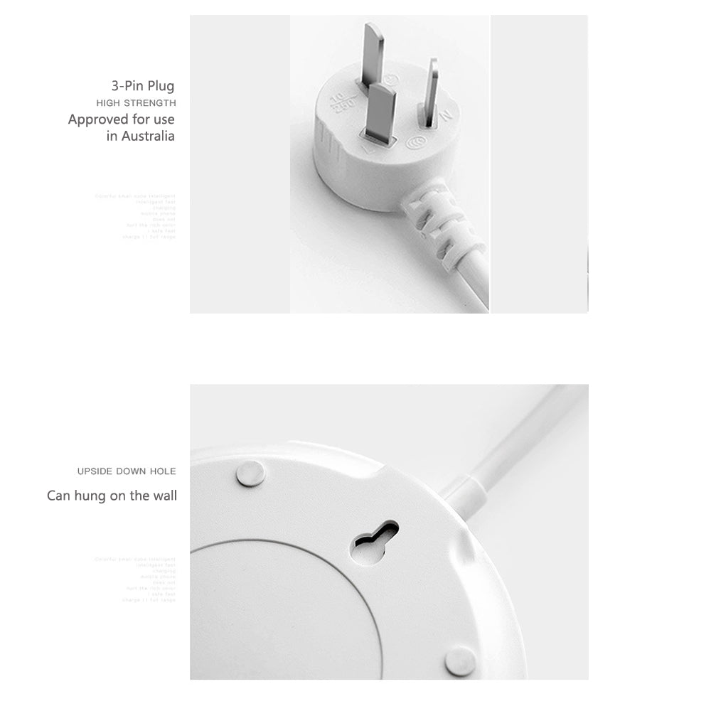 1.8 Metre Power Board with 4 Socket & 4 USB Charging Charger Ports - SILBERSHELL