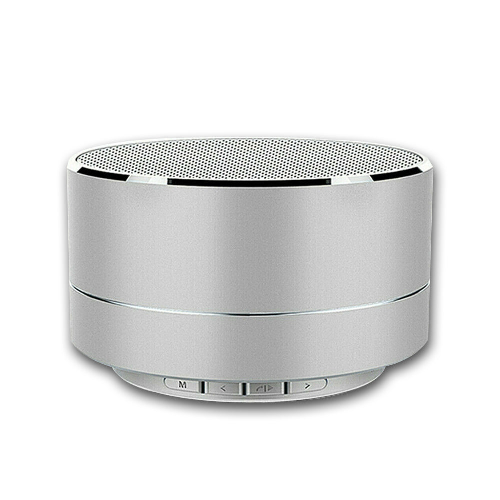 Bluetooth Speakers Portable Wireless Speaker Music Stereo Handsfree Rechargeable (Silver) - SILBERSHELL