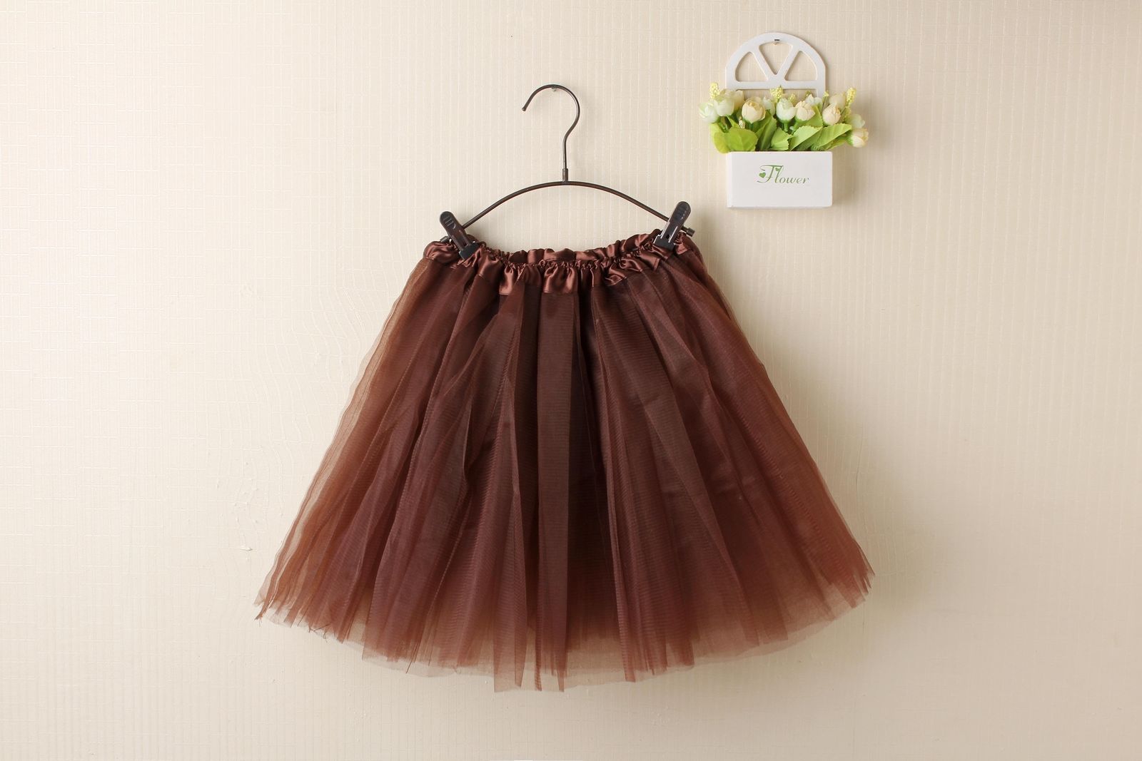 New Kids Tutu Skirt Baby Princess Dressup Party Girls Costume Ballet Dance Wear, Brown, Kids