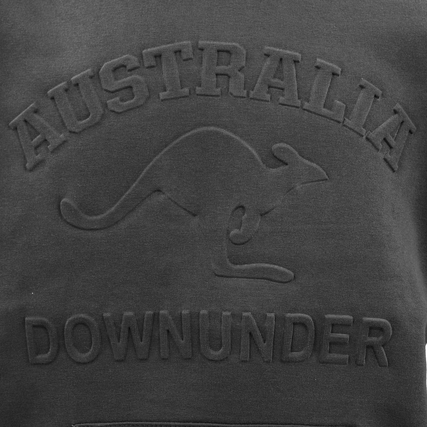 Adult Australia Day Pullover Hoodie 3D Downunder Kangaroo Souvenir Jumper Jacket, Black, L