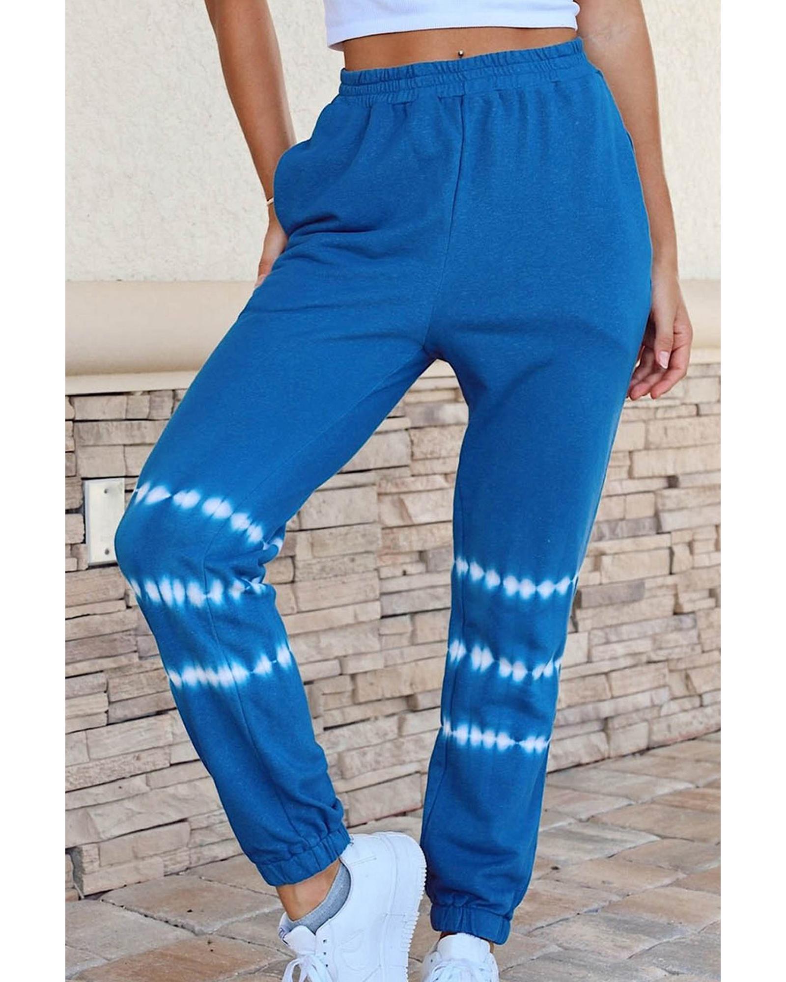 Azura Exchange High Waist Tie Dyed Jogger Pants - M