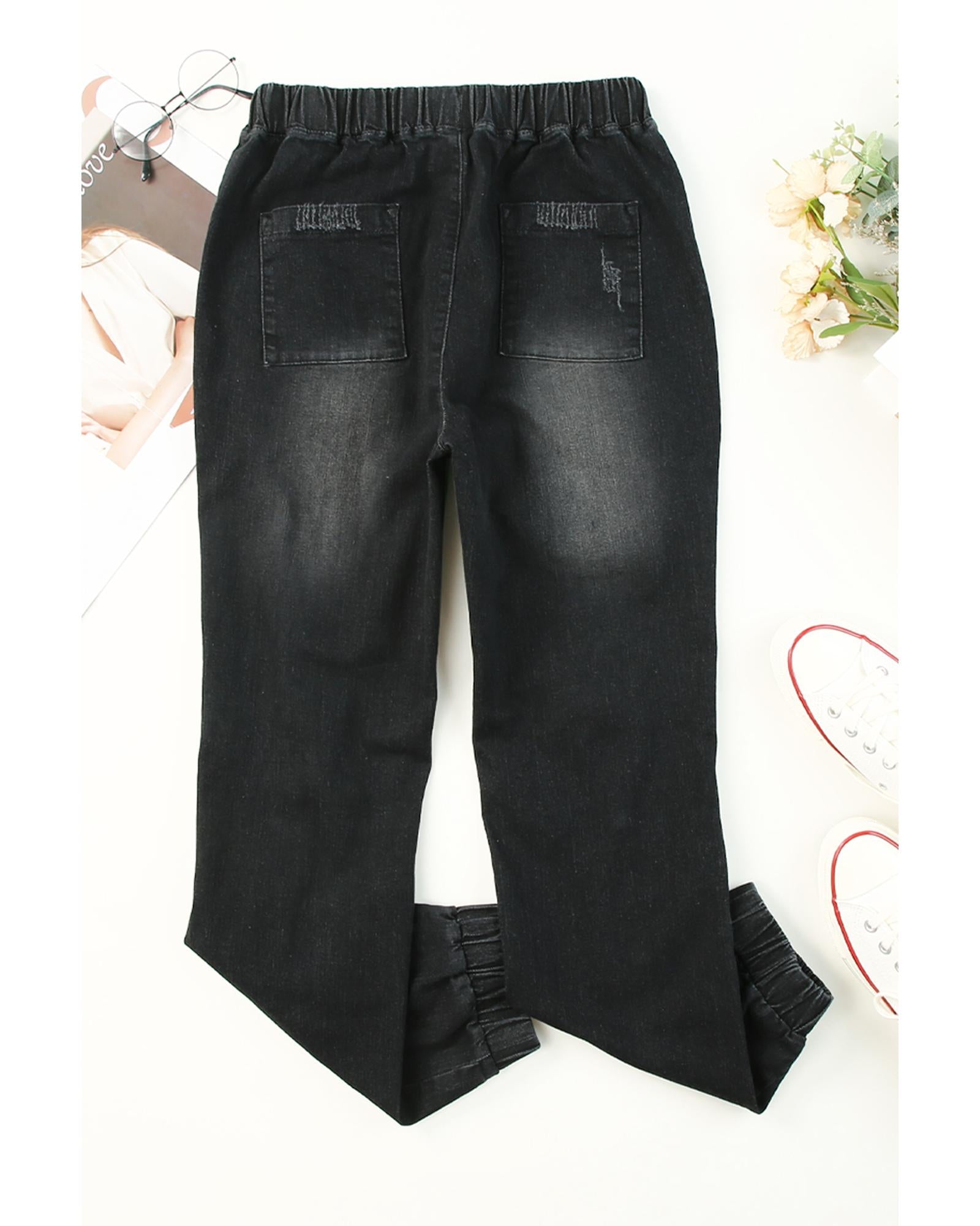 Azura Exchange Distressed Denim Jean with Pockets - 16 US