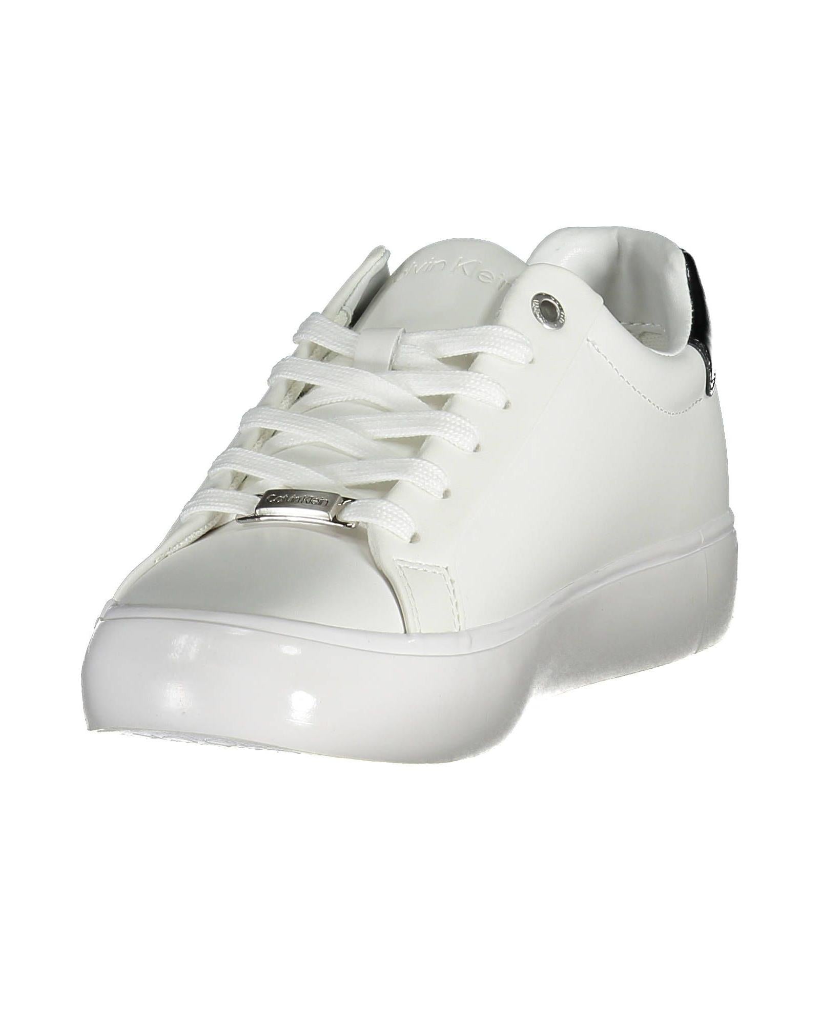 Calvin Klein Women's White Nylon Sneaker - 38 EU