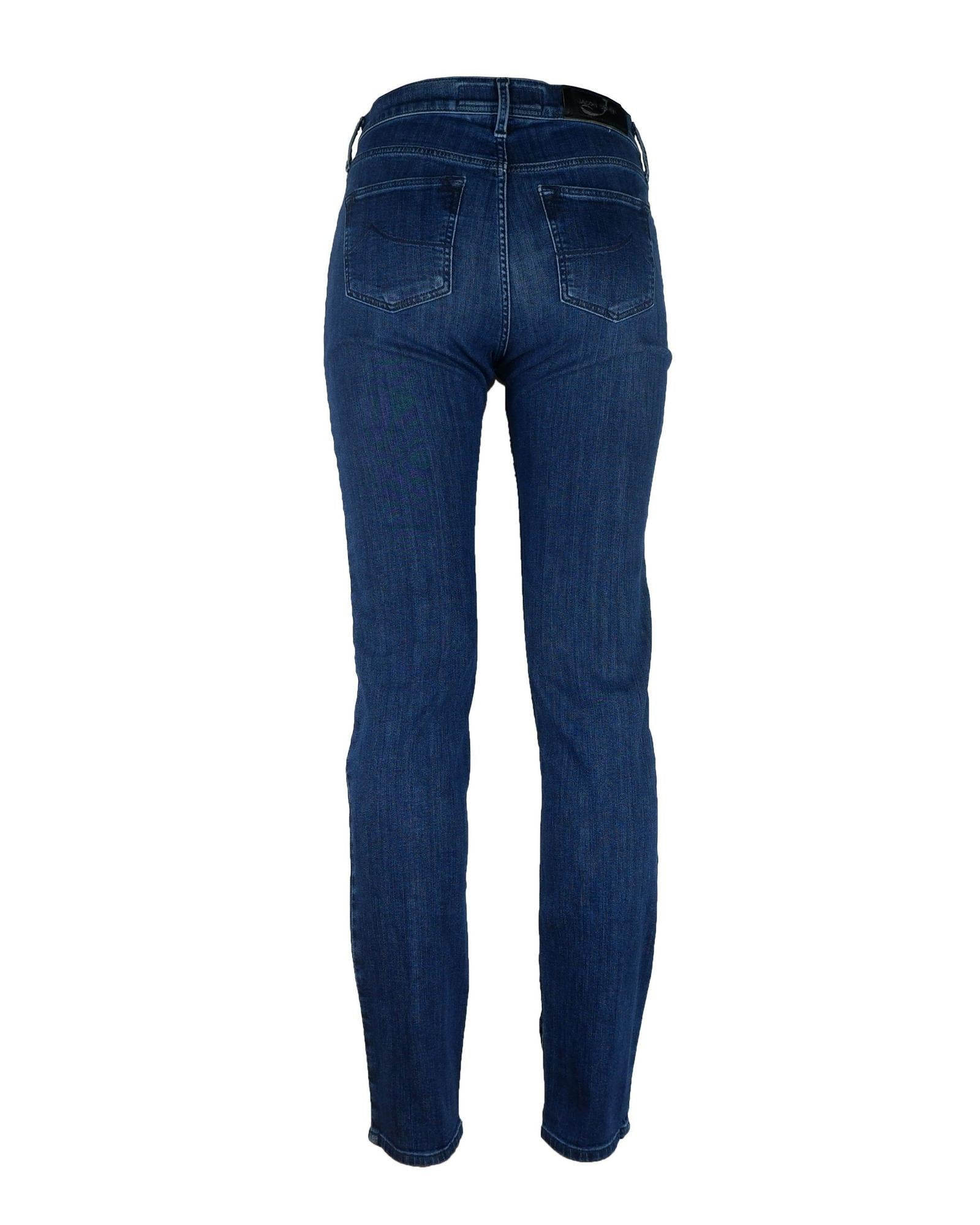 Jacob Cohen Elasticized Denim with Jacquard Patch W28 US Women