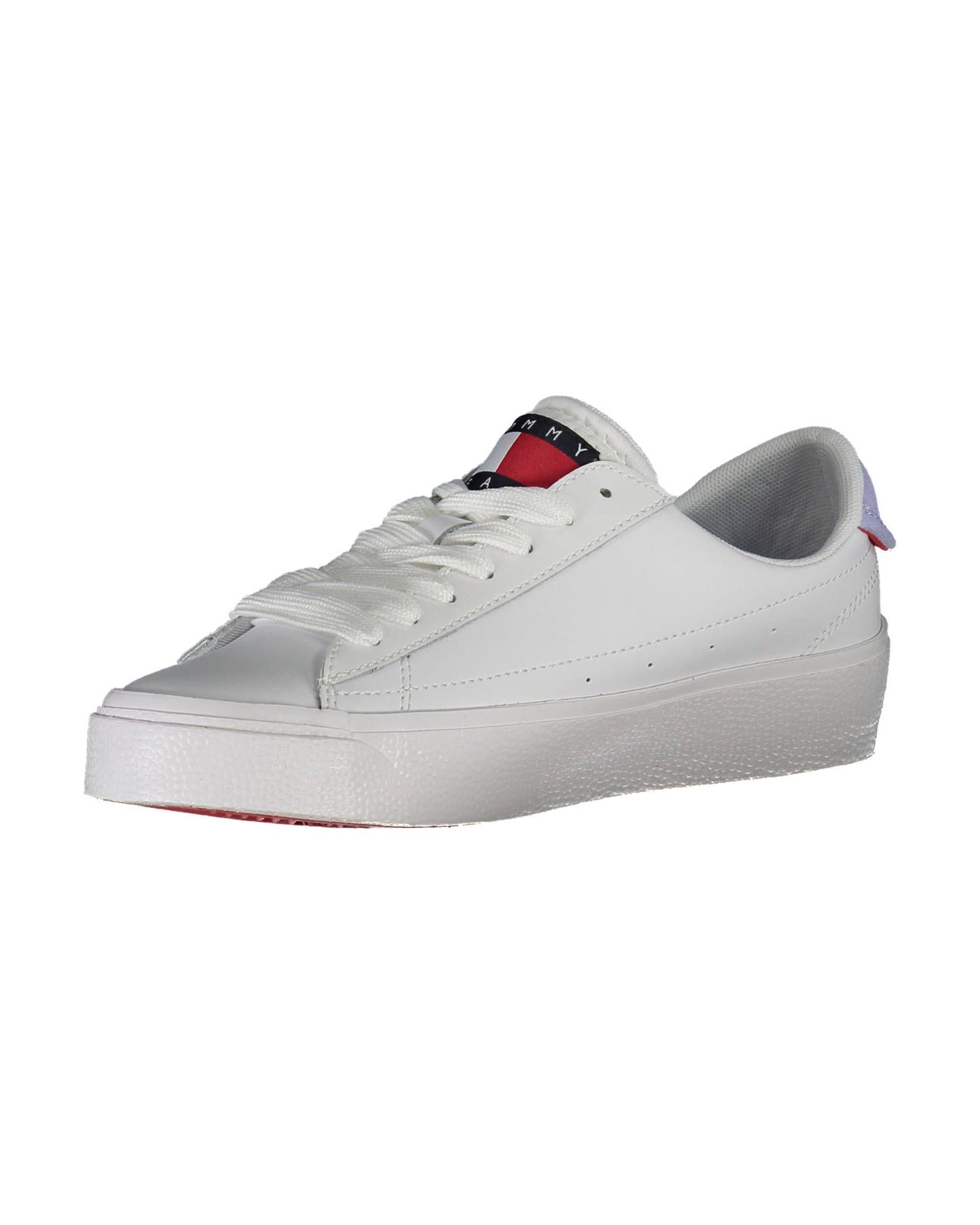 Tommy Hilfiger Women's White Polyester Sneaker - 38 EU