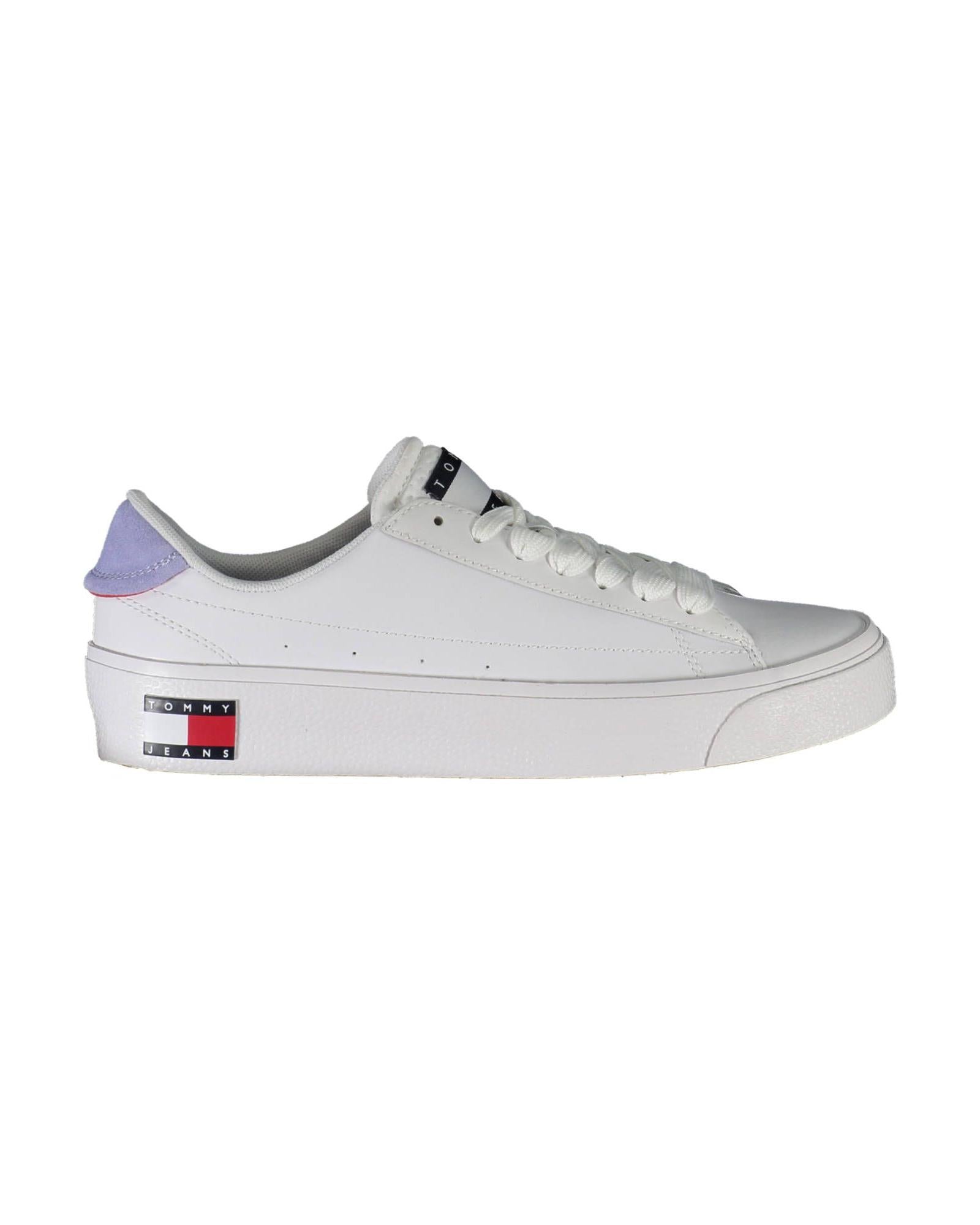 Tommy Hilfiger Women's White Polyester Sneaker - 41 EU