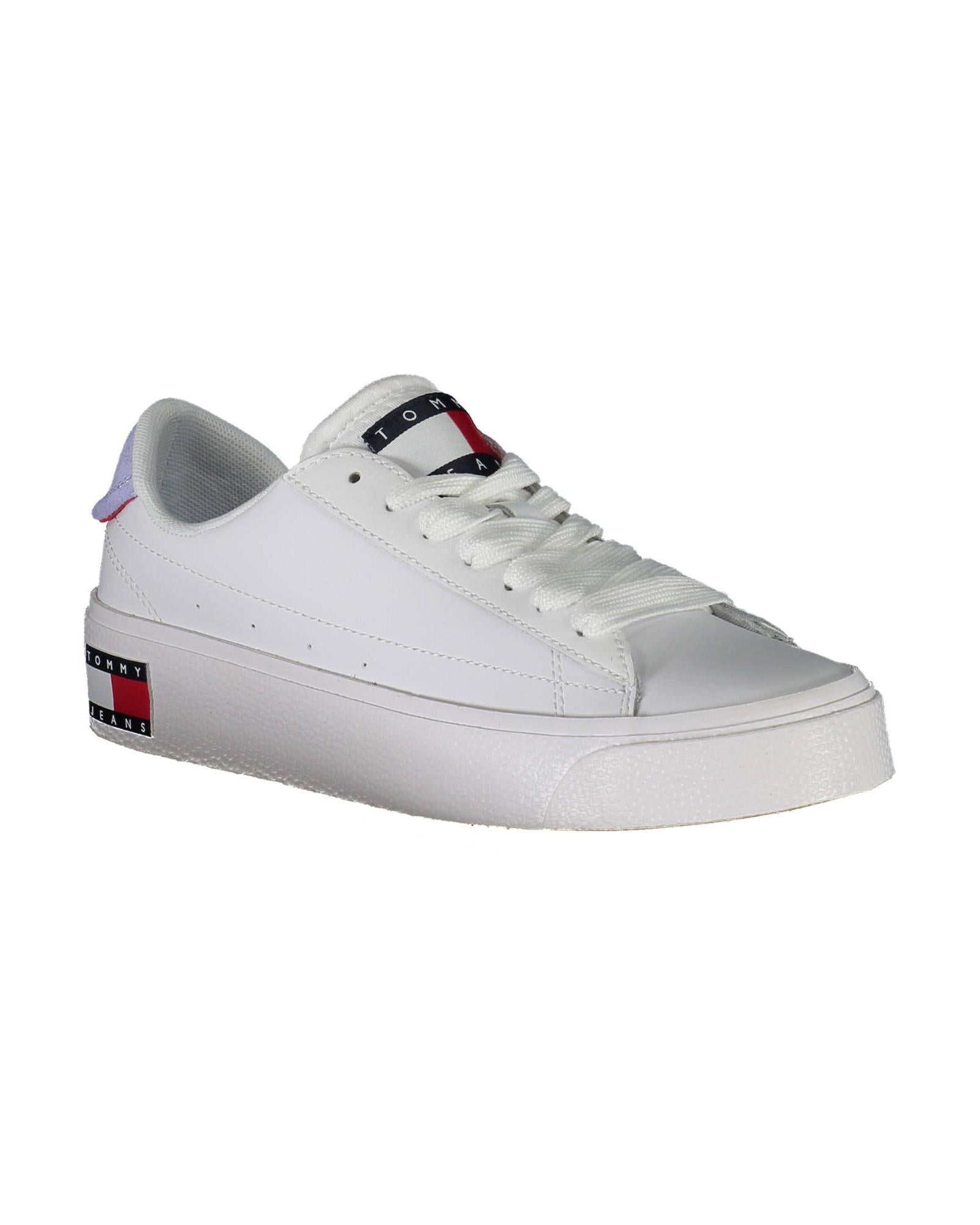 Tommy Hilfiger Women's White Polyester Sneaker - 41 EU