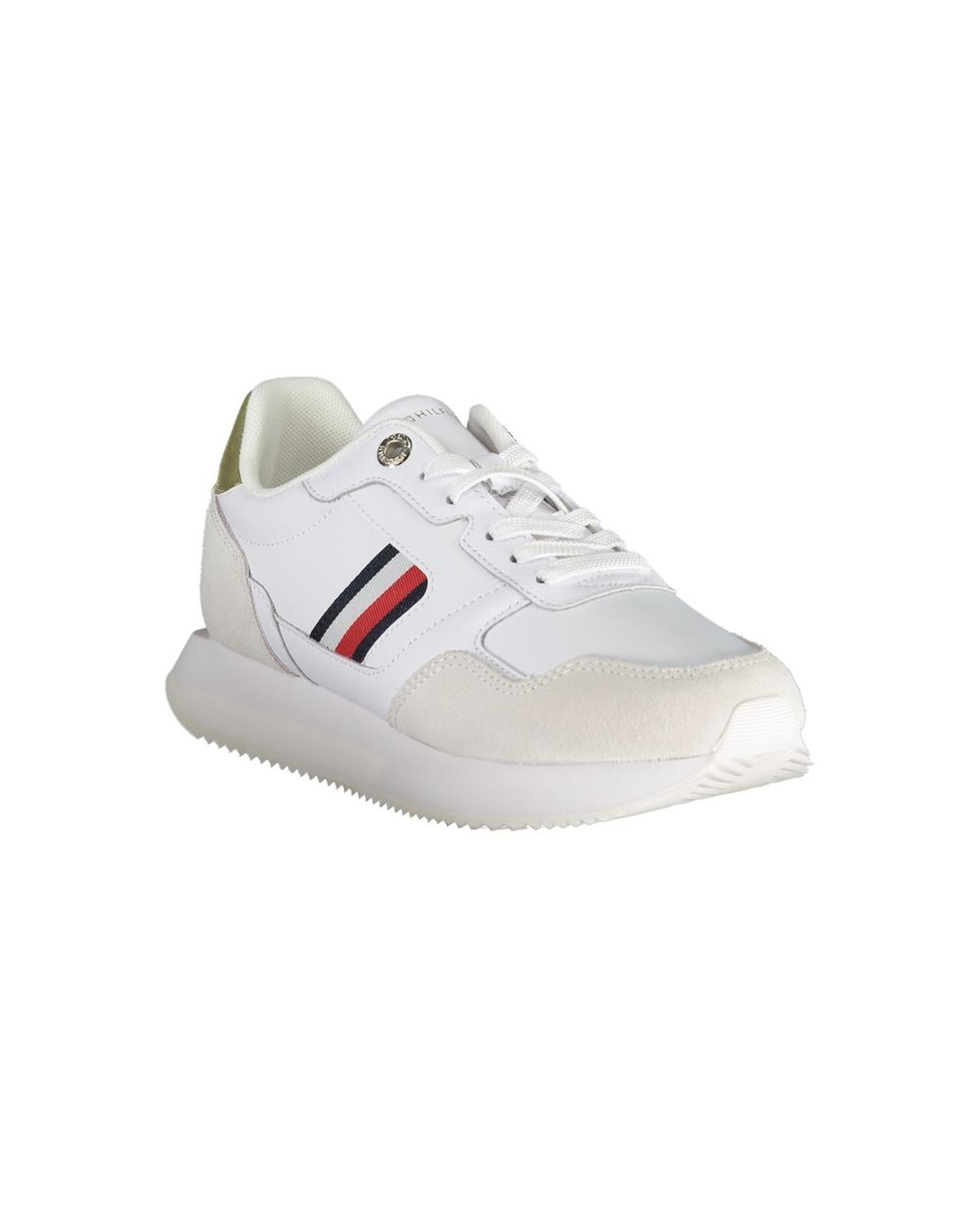 Tommy Hilfiger Women's White Polyester Sneaker - 38 EU