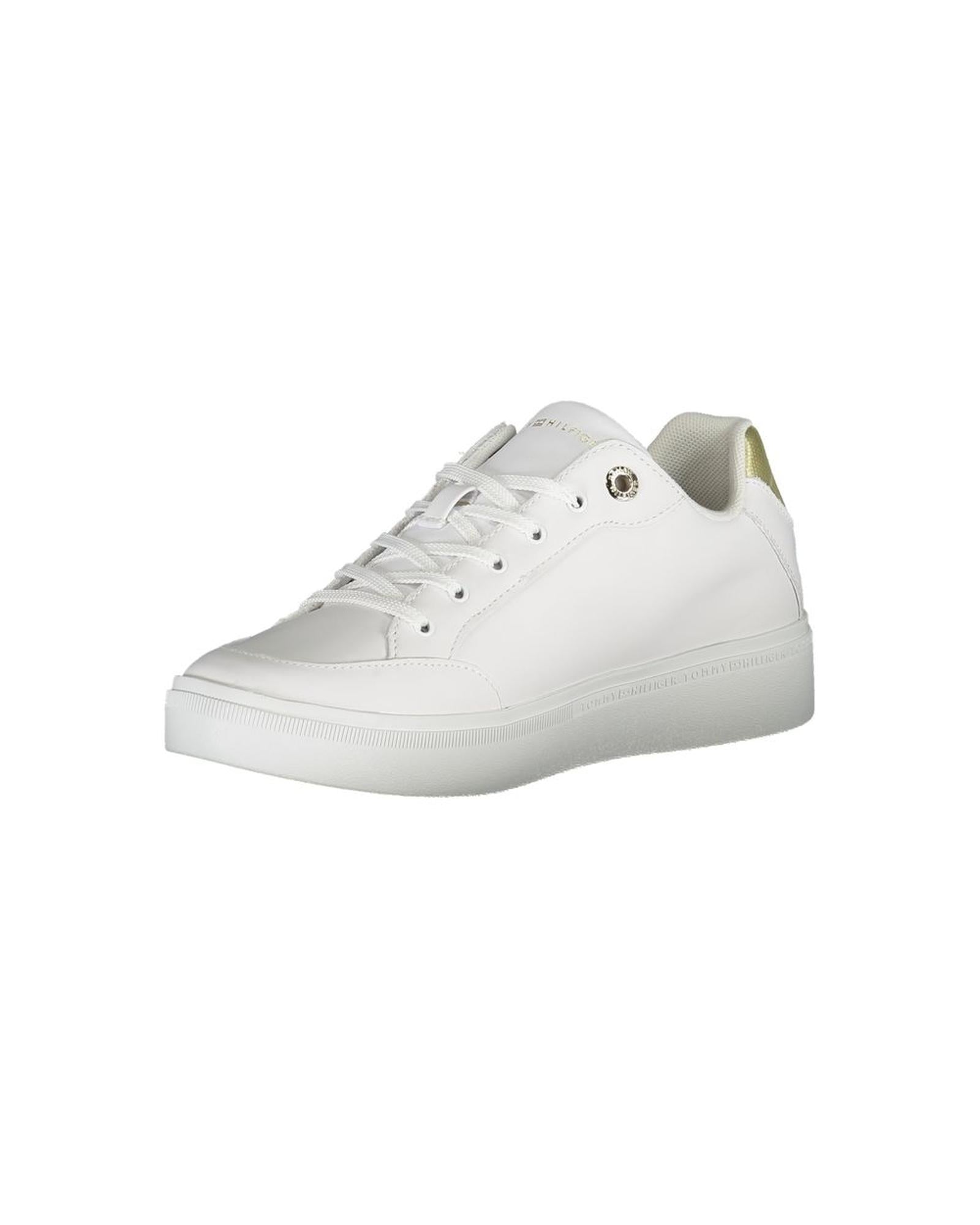 Tommy Hilfiger Women's White Polyester Sneaker - 37 EU