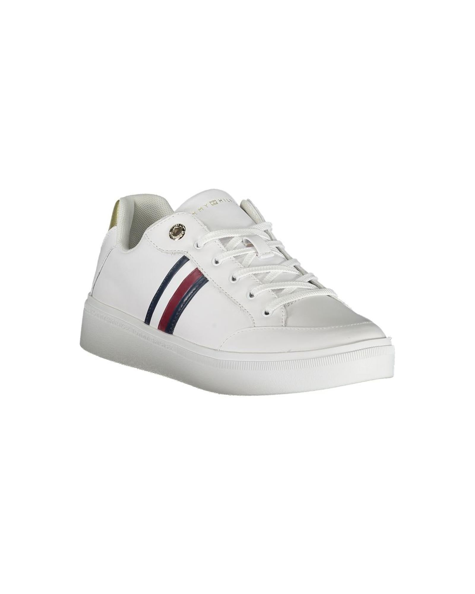 Tommy Hilfiger Women's White Polyester Sneaker - 38 EU