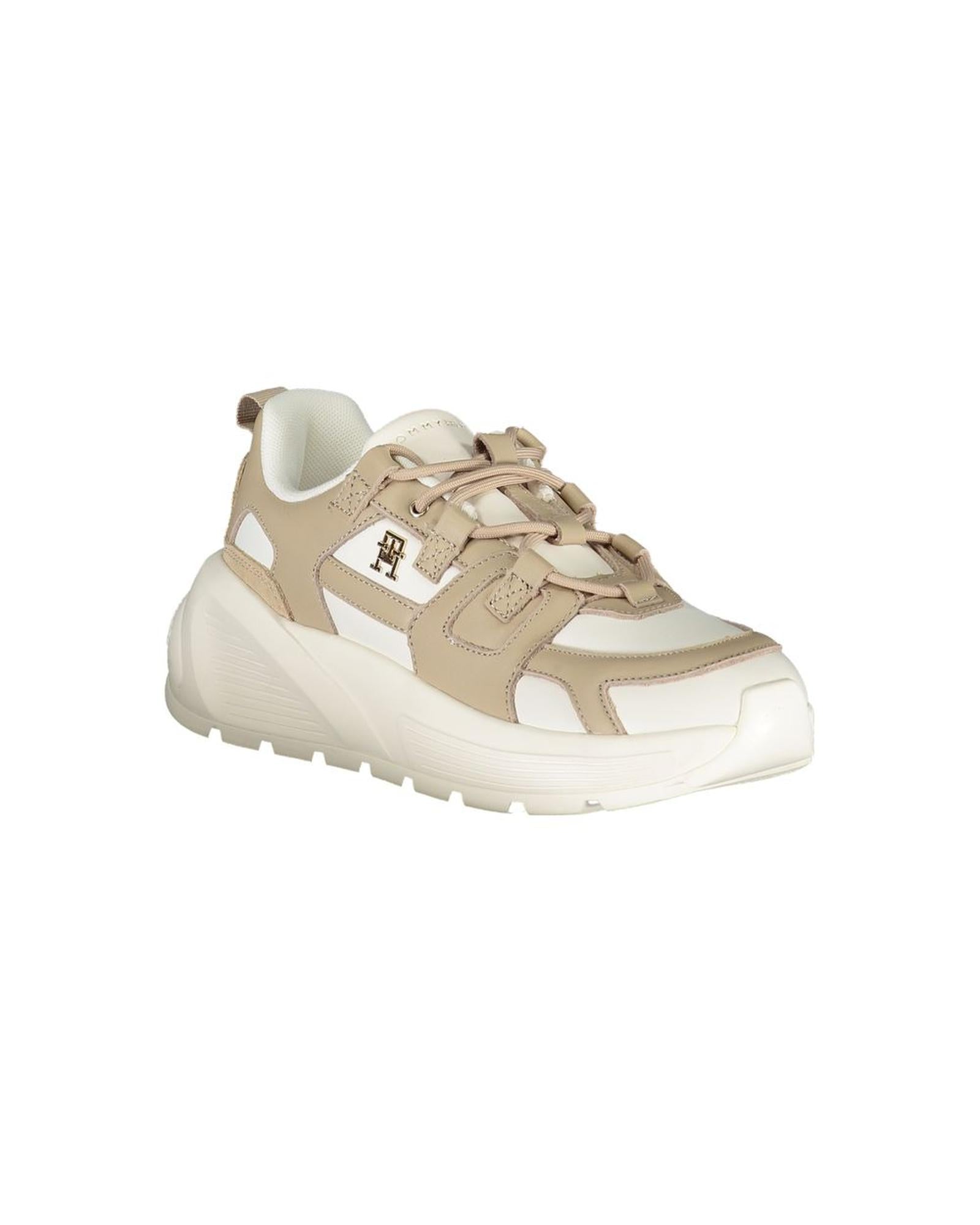 Tommy Hilfiger Women's White Polyester Sneaker - 40 EU