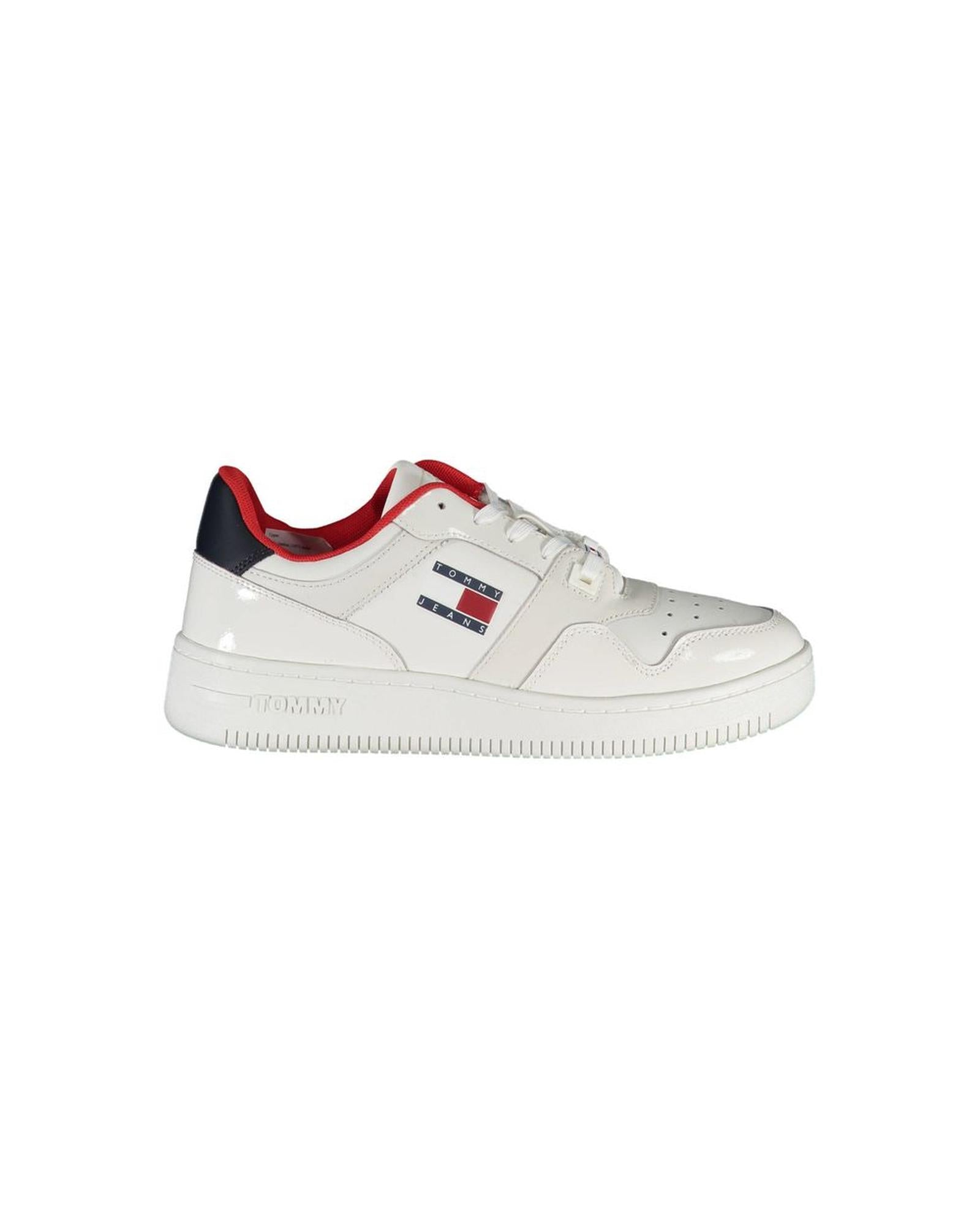 Tommy Hilfiger Women's White Polyester Sneaker - 40 EU