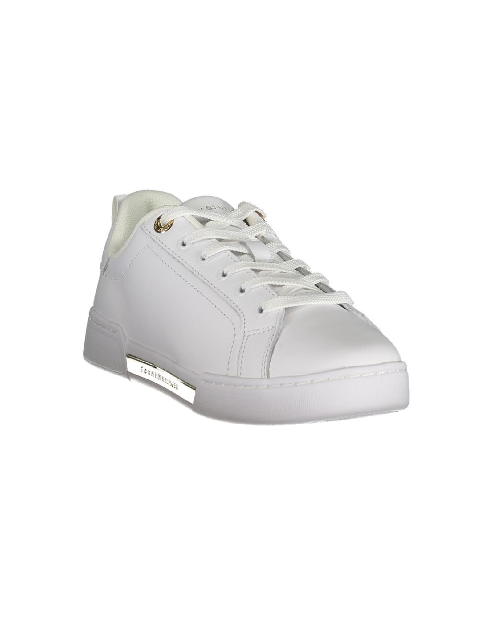 Tommy Hilfiger Women's White Polyester Sneaker - 39 EU