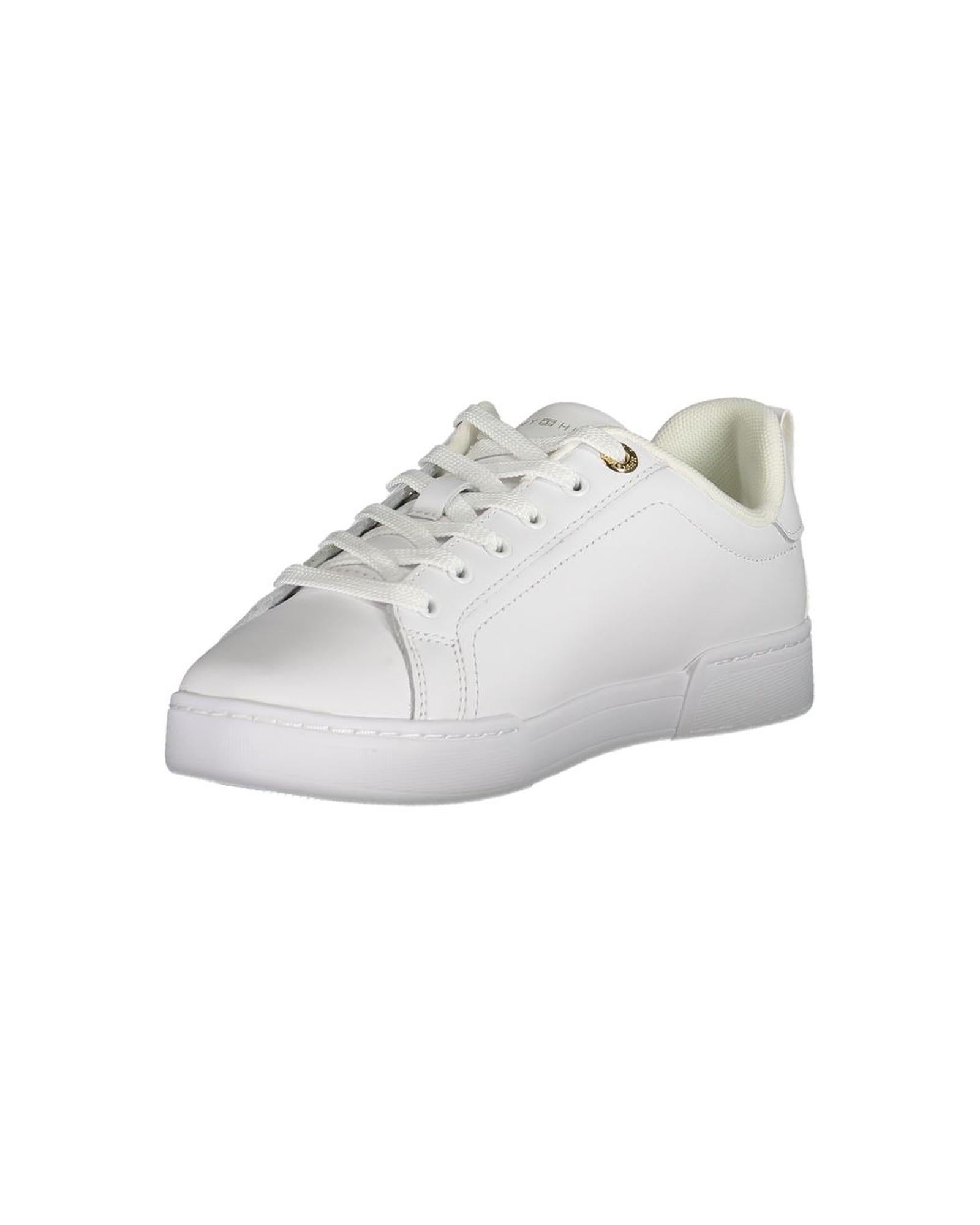 Tommy Hilfiger Women's White Polyester Sneaker - 40 EU