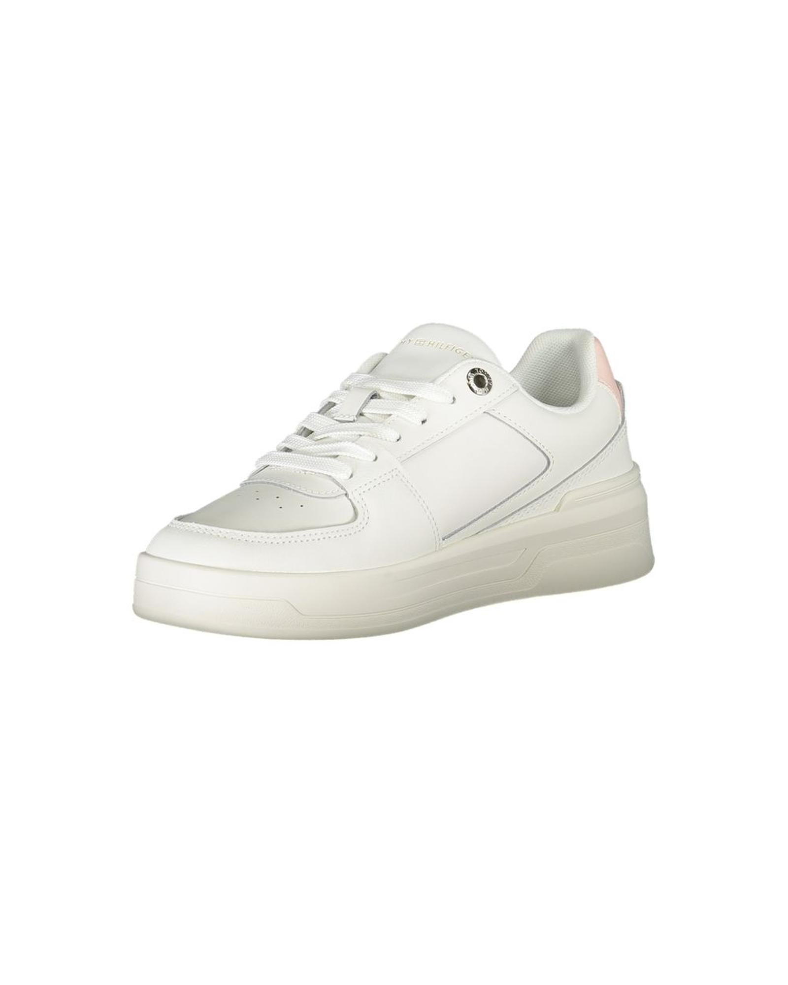 Tommy Hilfiger Women's White Polyester Sneaker - 36 EU